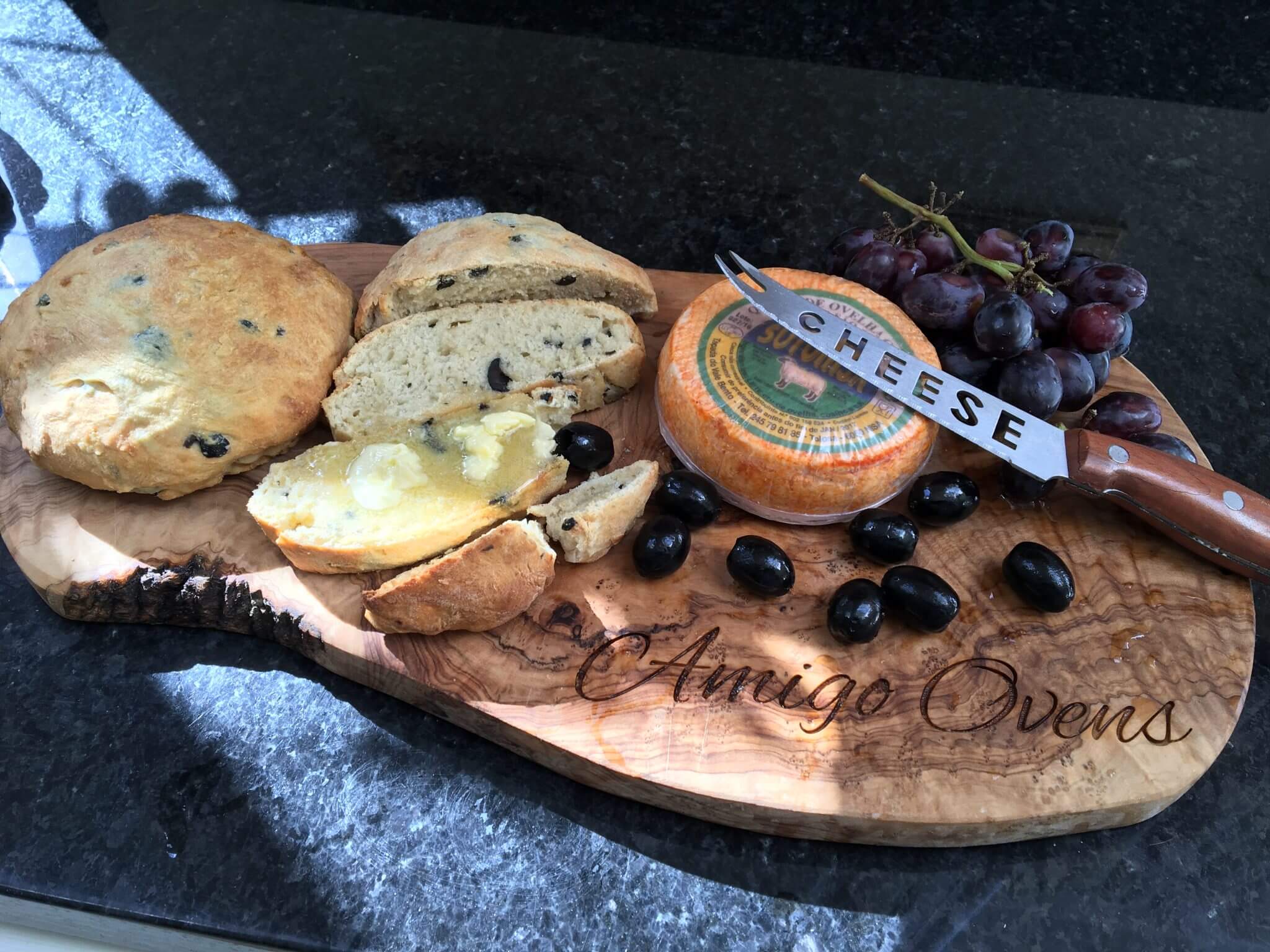 Crusty Wood Fire Olive Bread Rolls Amigo Ovens