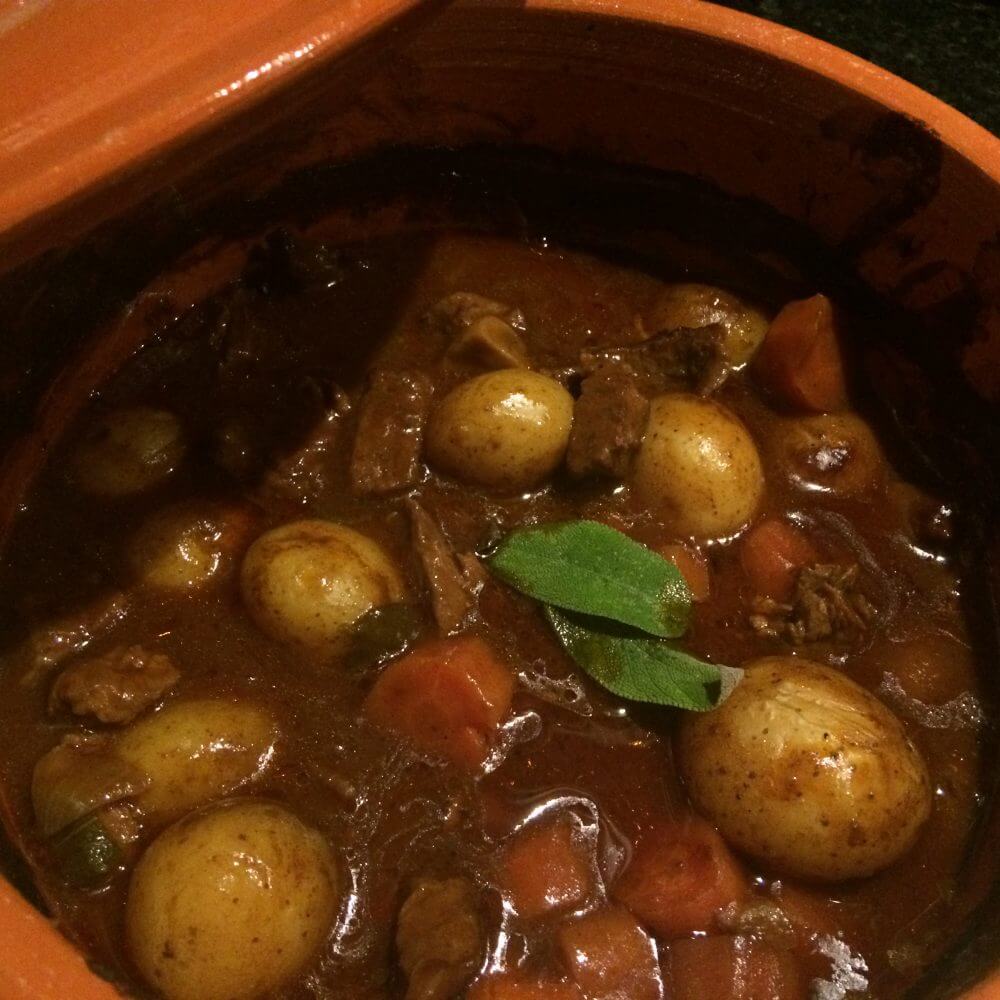 Wood fired hearty beef stew Amigo Ovens