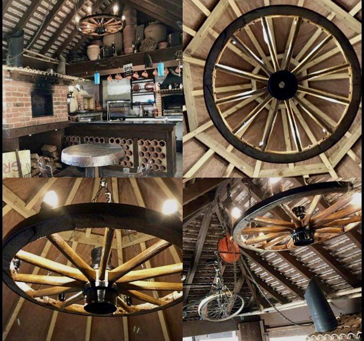 New product – wagon wheel chandelier!